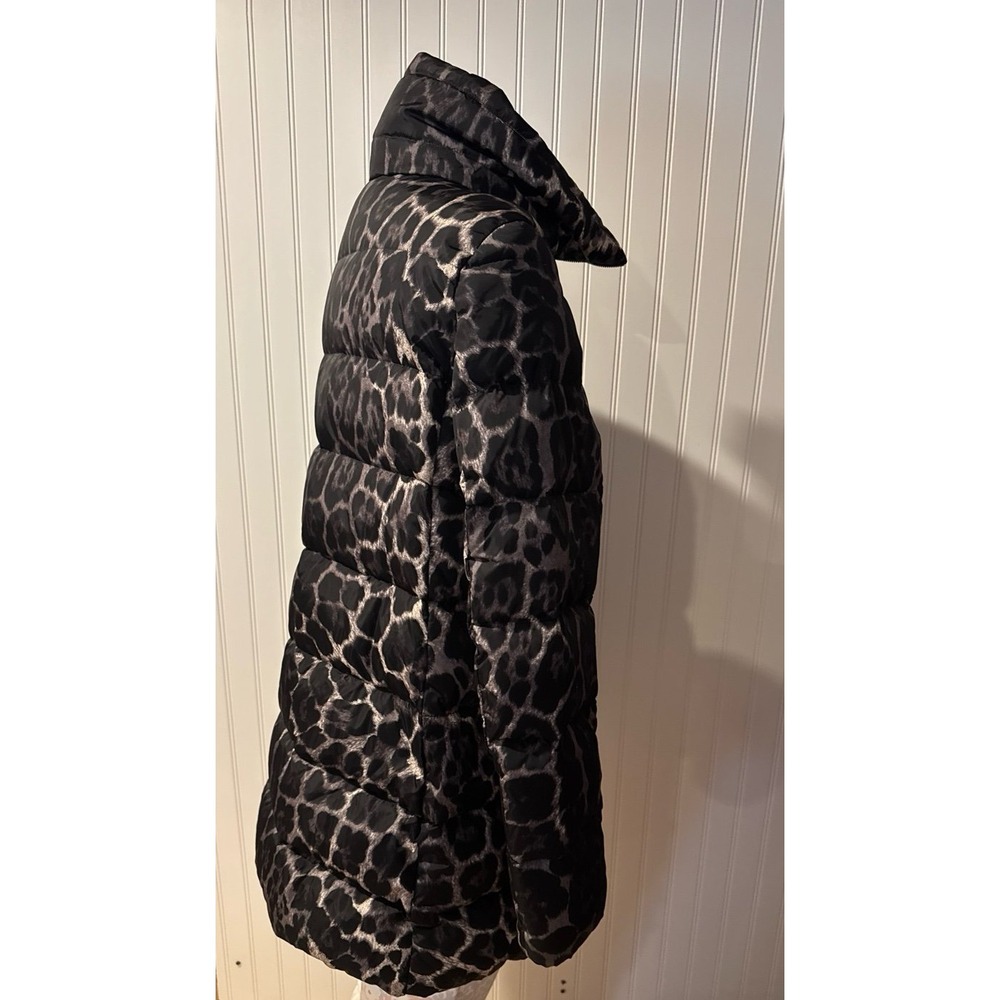 Moncler Torcelle Down Coat Black w/ Animal‎ Print - Picture 5 of 9